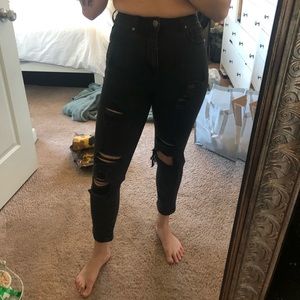 Black high waist skinny jeans